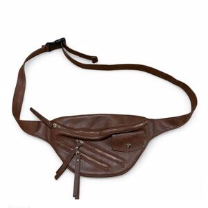 DiFranzo Leather Fanny Pack - Waist Bag/Organizer - brown  NWOT